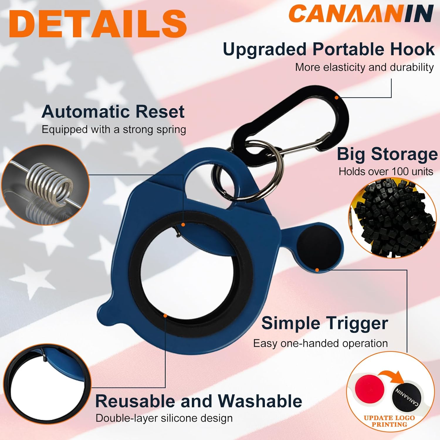 Zip Tie Holder Cable Tie Holder Heavy-Duty Colored Upgraded for Tool Belt Organized Strong Efficient for Electrician Tool Storage Reusable Portable 6 Pack (Colorful)