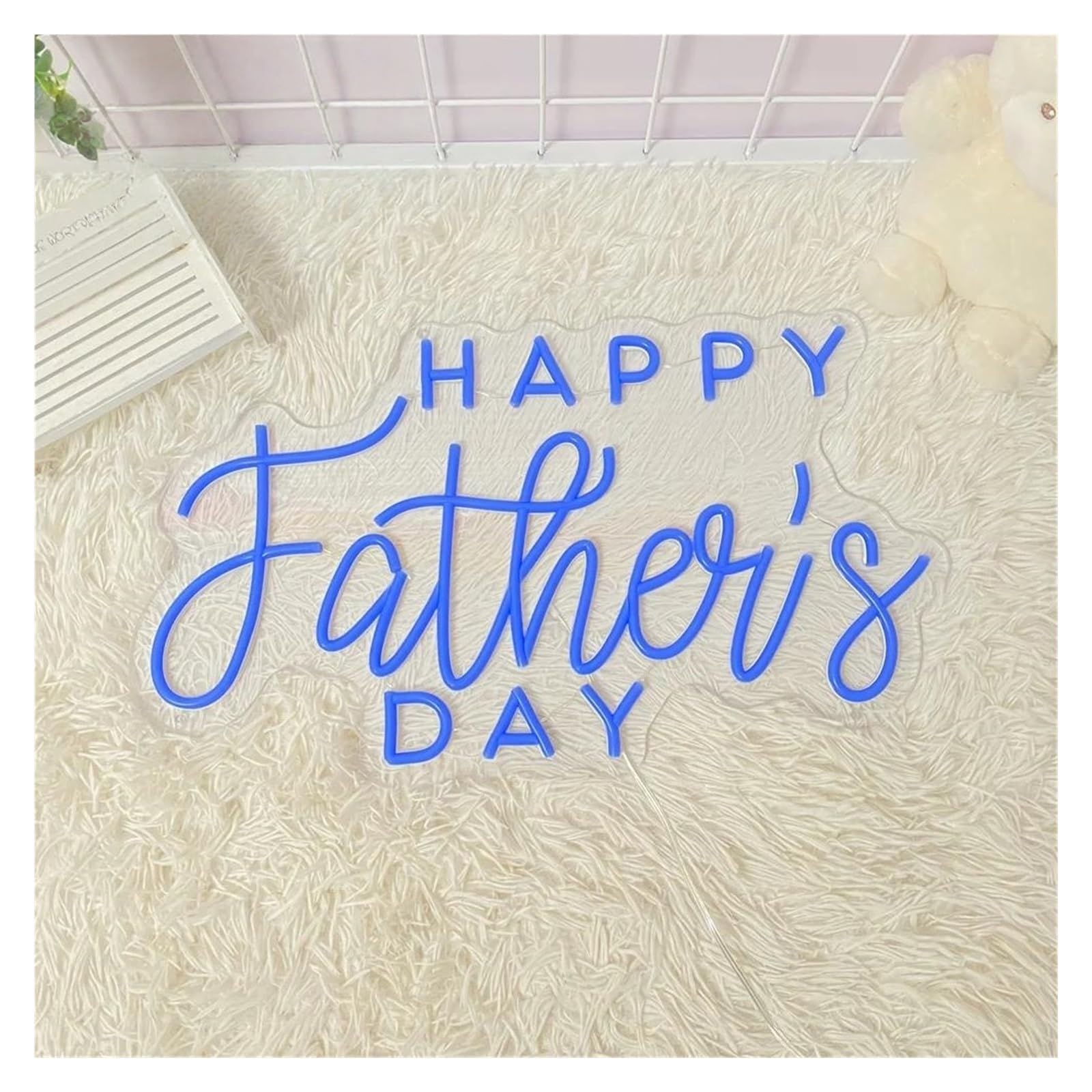 Insegna al Neon LED Insegna Al Neon A Dimmerabile Con Scritta Happy Father's Day Per La Festa Del Papà, Decorazione Da Parete Per La Stanza La Camera Da Letto, 50cmx29cm