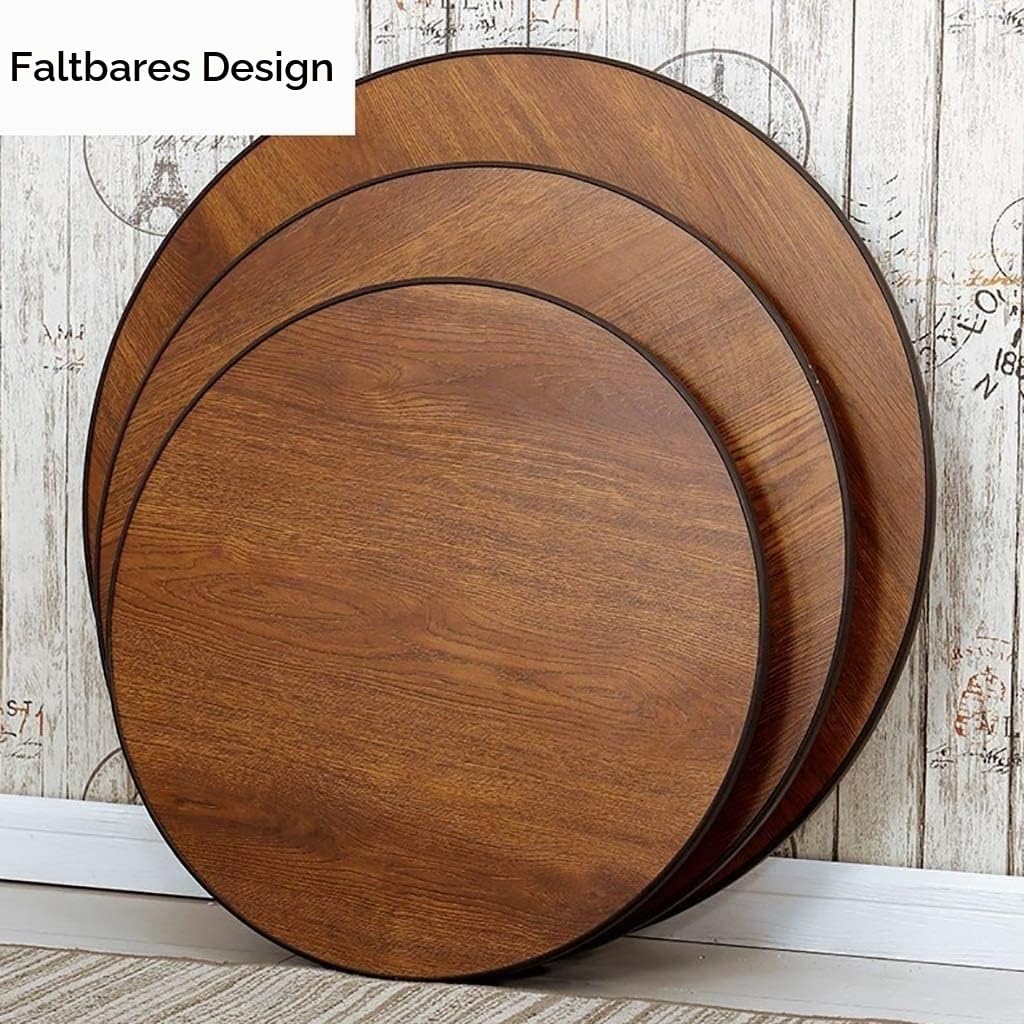 Umweltfreundlicher runder klappbarer Tee-Couchtisch, niedriger Tisch im japanischen Stil, Esstisch, Arbeitstisch, kleiner Schreibtisch, for Tatami-Sitzen auf dem Boden, Schlafzimmer, Erkerfenster, Tee