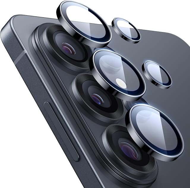 ESR for Samsung Galaxy S26 Ultra Camera Lens Protector, Individual Lens Protectors, 9H+ Tempered Glass with Aluminum Edging, Ultra-Thin Case Friendly, 1 Set, Black