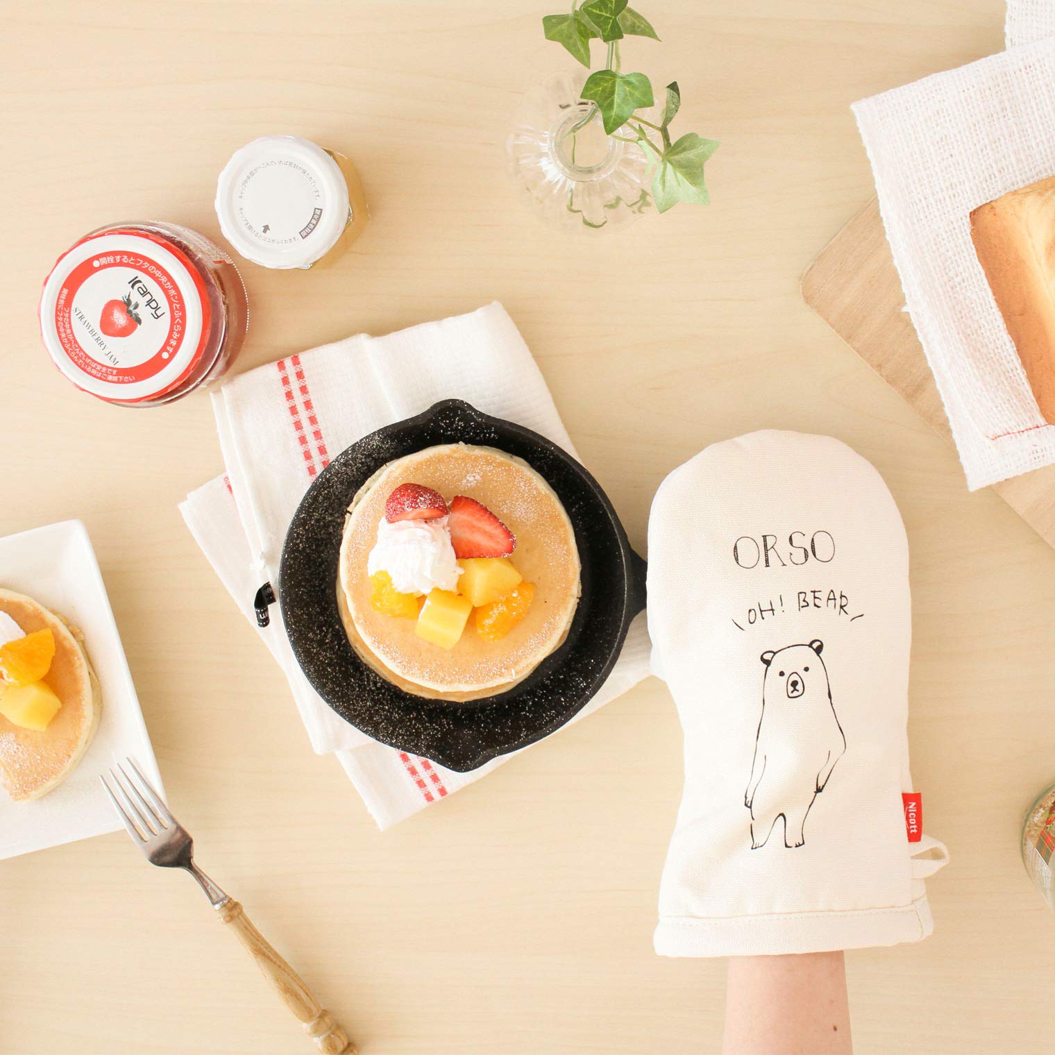【みるく】パクパク四角ミトン　マルチクロス40cm四方　ねこ　すずらん 超軽量ダイレクトステンレスボトル 470ml ピクミン／SDC4_4973307679988