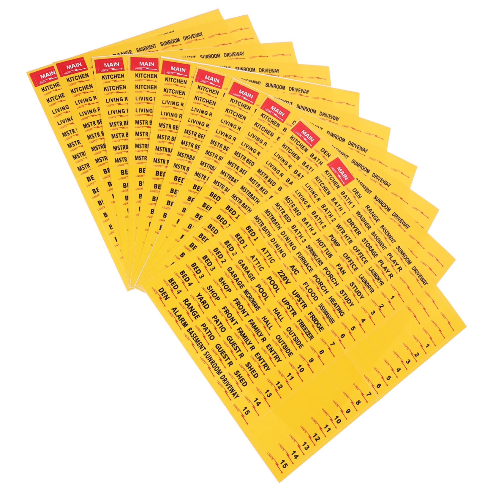 AUTSUPPL 10 Sheets Electrical Box Label Stickers Labels Electric Panel Supplies Circuit Breaker Sticker Circuit Breaker Decal Electric Panel Label Electric Panel Identify Sticker Paper