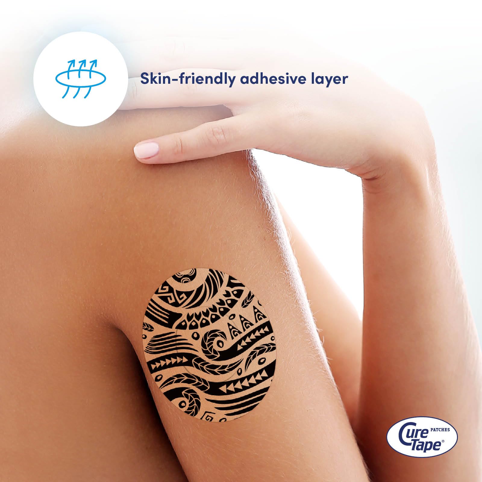 CureTape Sensor Patches - Parches para fijación de sensores - Parches para Freestyle Libre, Dexcom y Medtronic Guardian - Certificado TÜV - Variantes únicas (Tattoo)