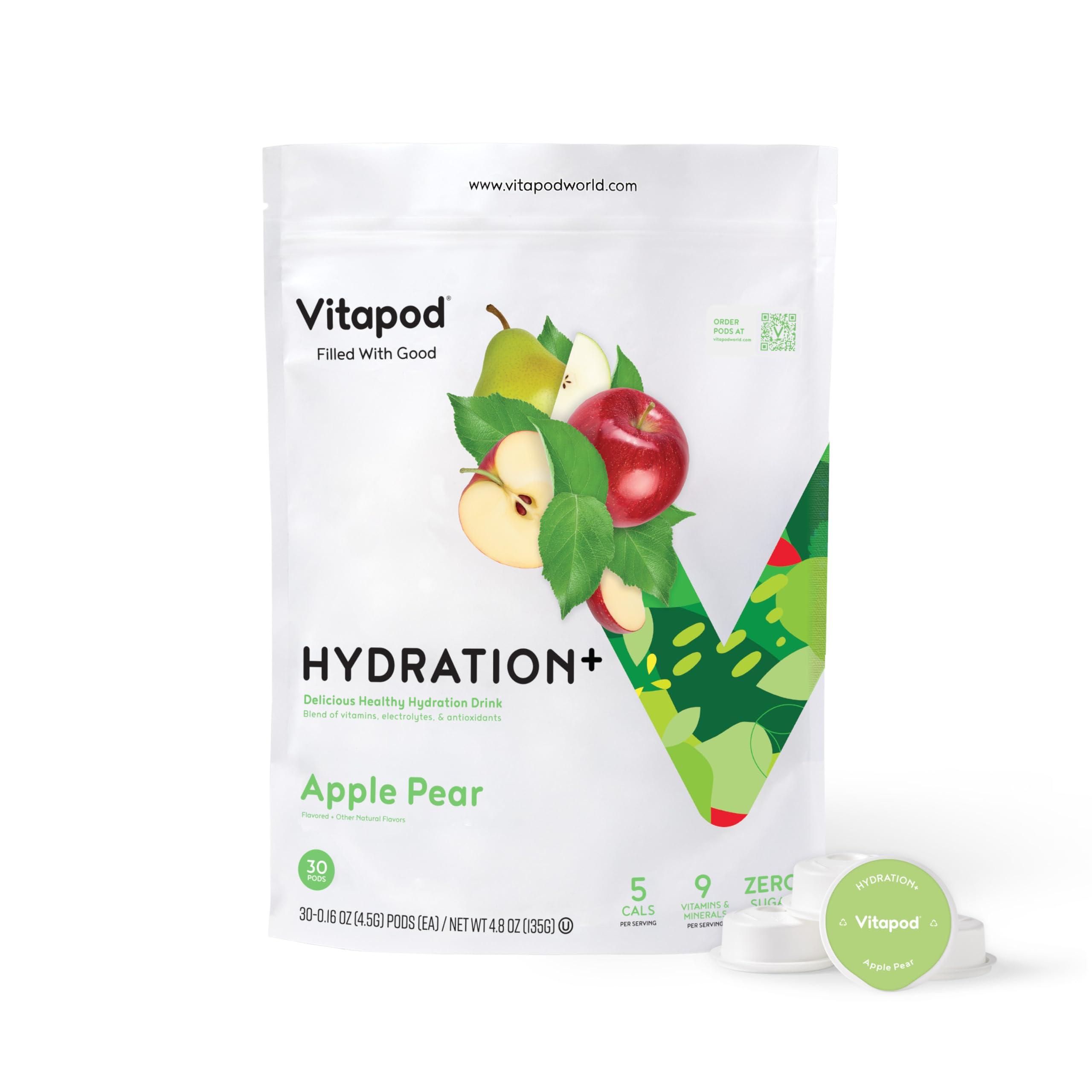 Vitapod Hydra+ Strawberry Mango Electrolyte Drink Packs – 30 Sugar-Free Hydration Pods – Low Sodium Electrolyte Drink (110 mg Sodium) with Vitamins A, C, D & E — Amazon image 9