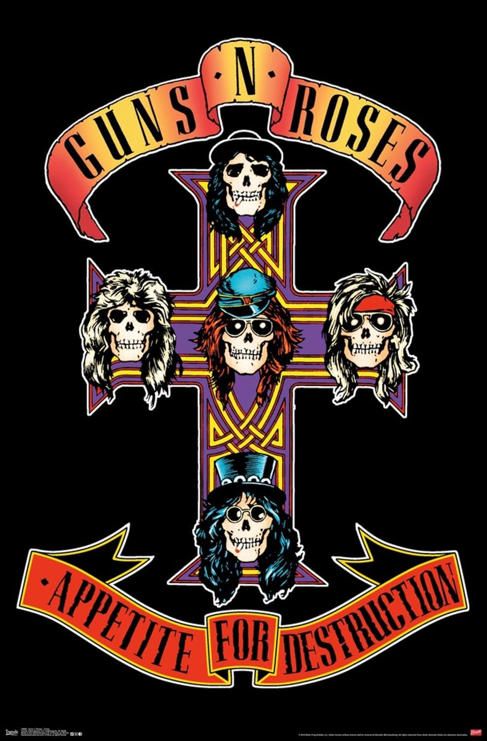 Guns N' Roses - Cross Wall Poster, 19L" x 13W", Premium Unframed Version