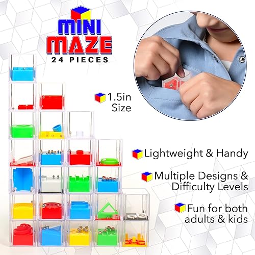 Miniatura 4 de Rompecabezas de rompecabezas para adultos y niños, paquete de 24  Mini juegos cerebrales para niños de 4 a 8 a 12 años  Mini rompecabezas de cuentas