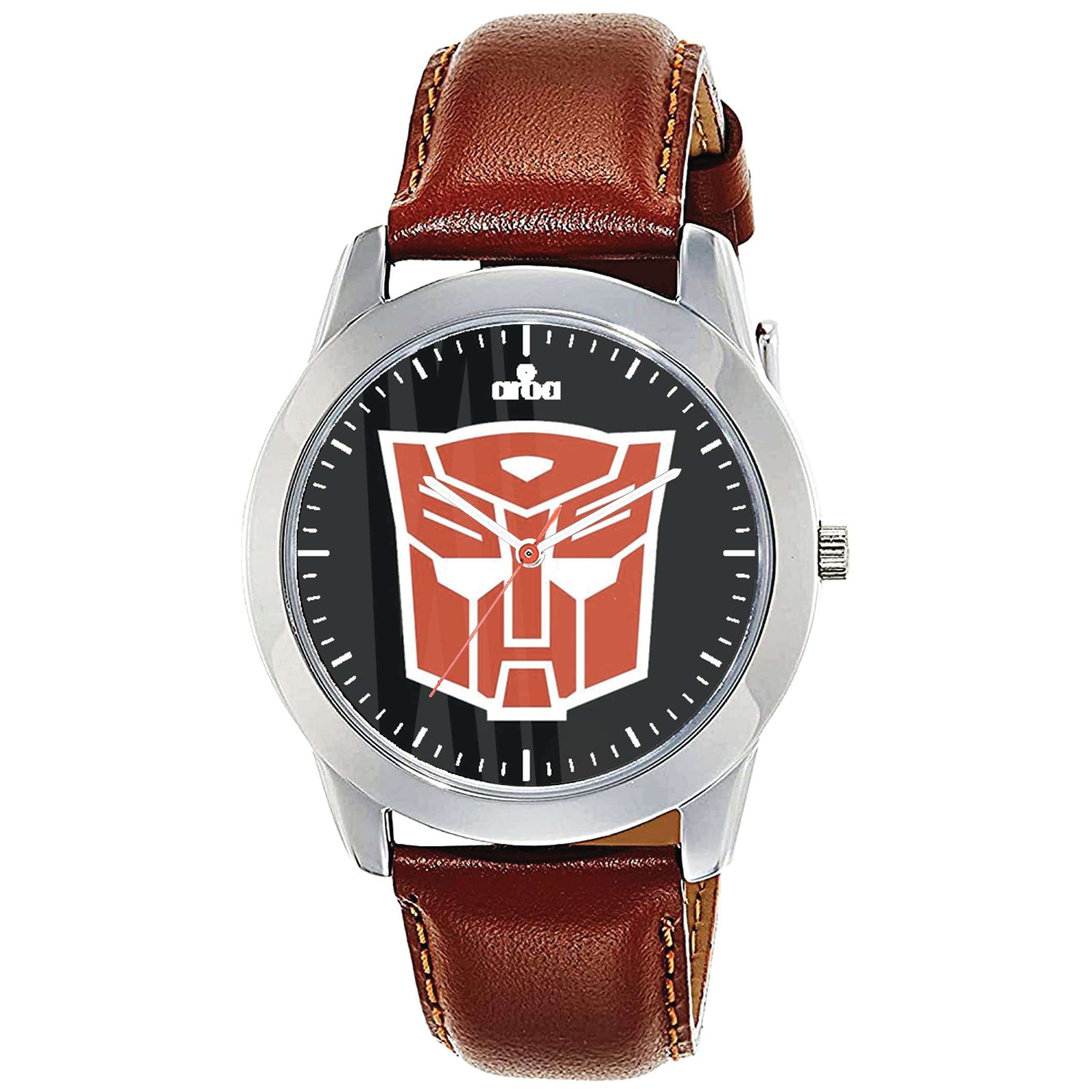 AROA Watch New Watch for Transformers - Red Autobot Symbol 326 Steel Metal Type Analog Brown Strap Watch Black Dial for Men Stylish Watch for Boys (B0C2QLJZSP) Amazon Price History, Amazon Price Tracker