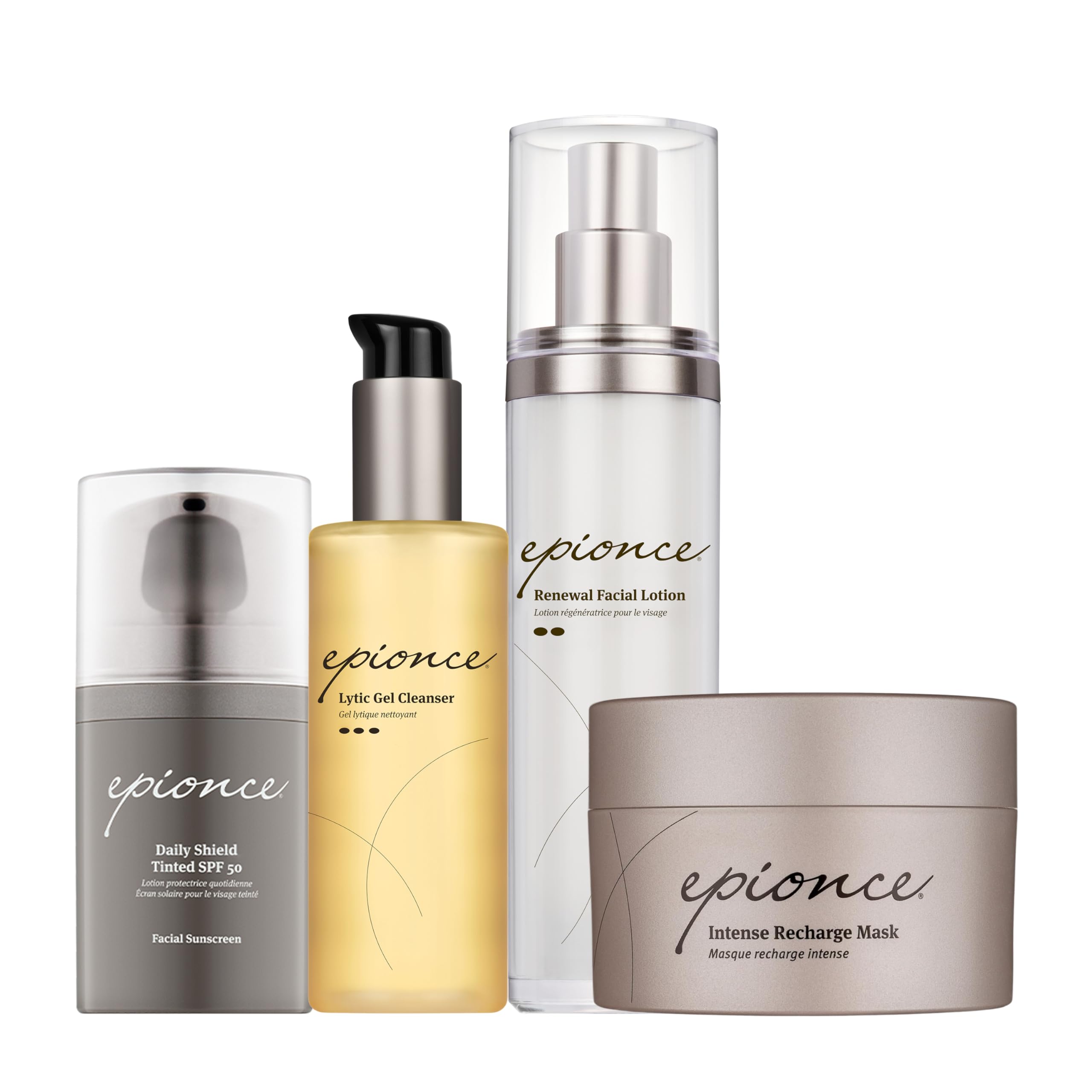Epionce 4-Step Anti-Aging Routine with Cleanser Moisturizer Face Mask Tinted SPF