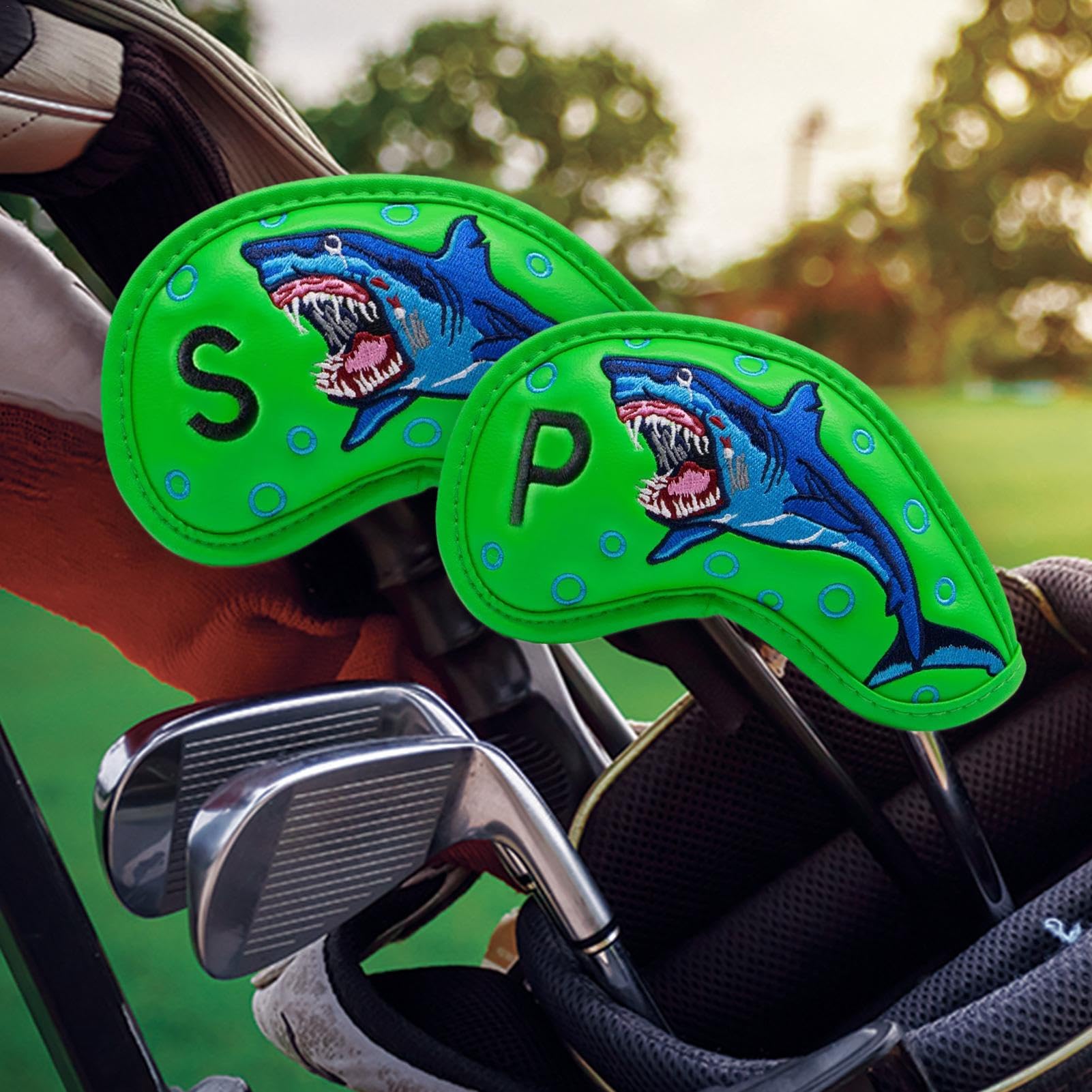 Coperture da golf per ferri da stiro 9 pezzi, set di coperture per teste da