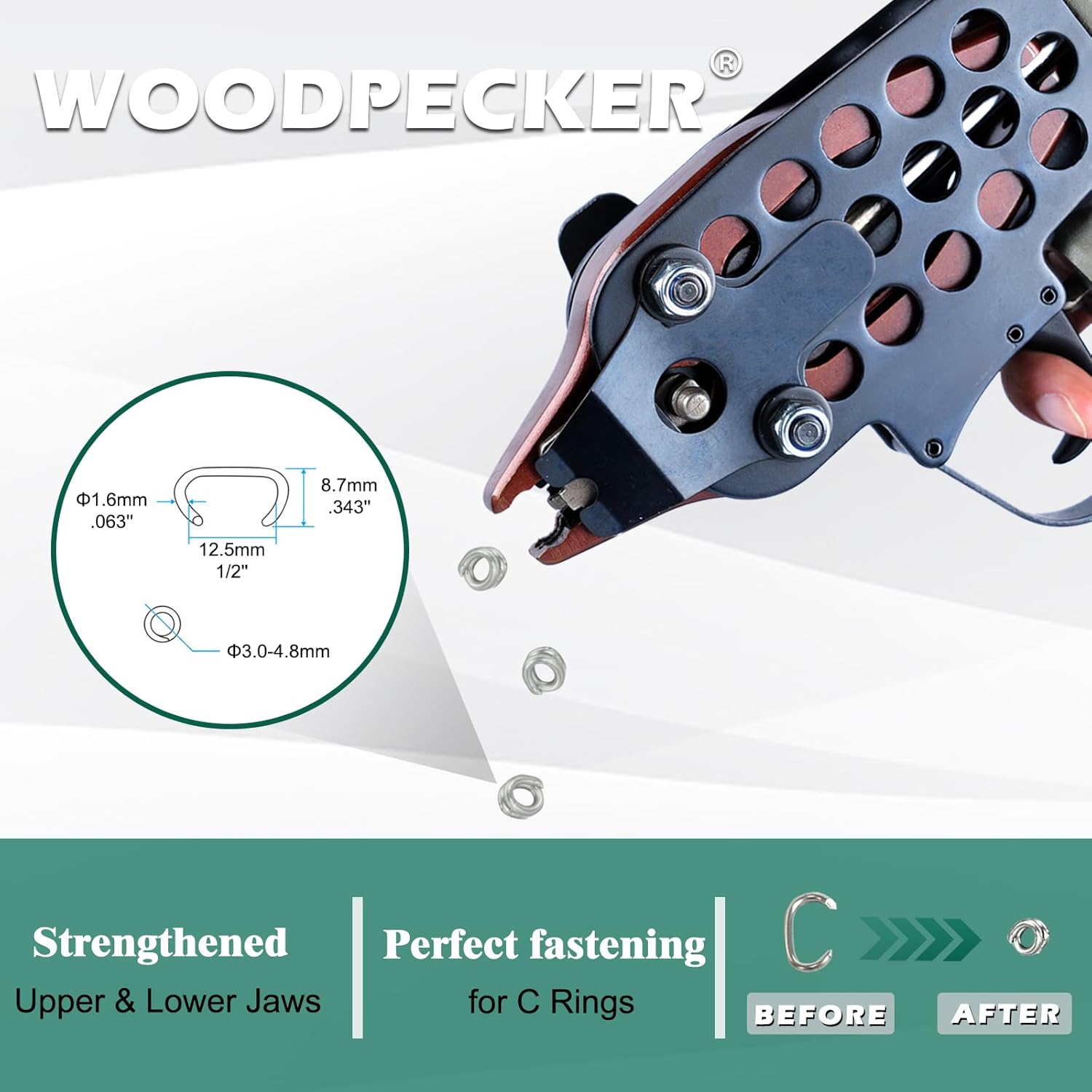 Combination of C-760A 1/2'' Crown Air Hog Ring Gun and 19,000PCS Galvanized Hog Ring Staples