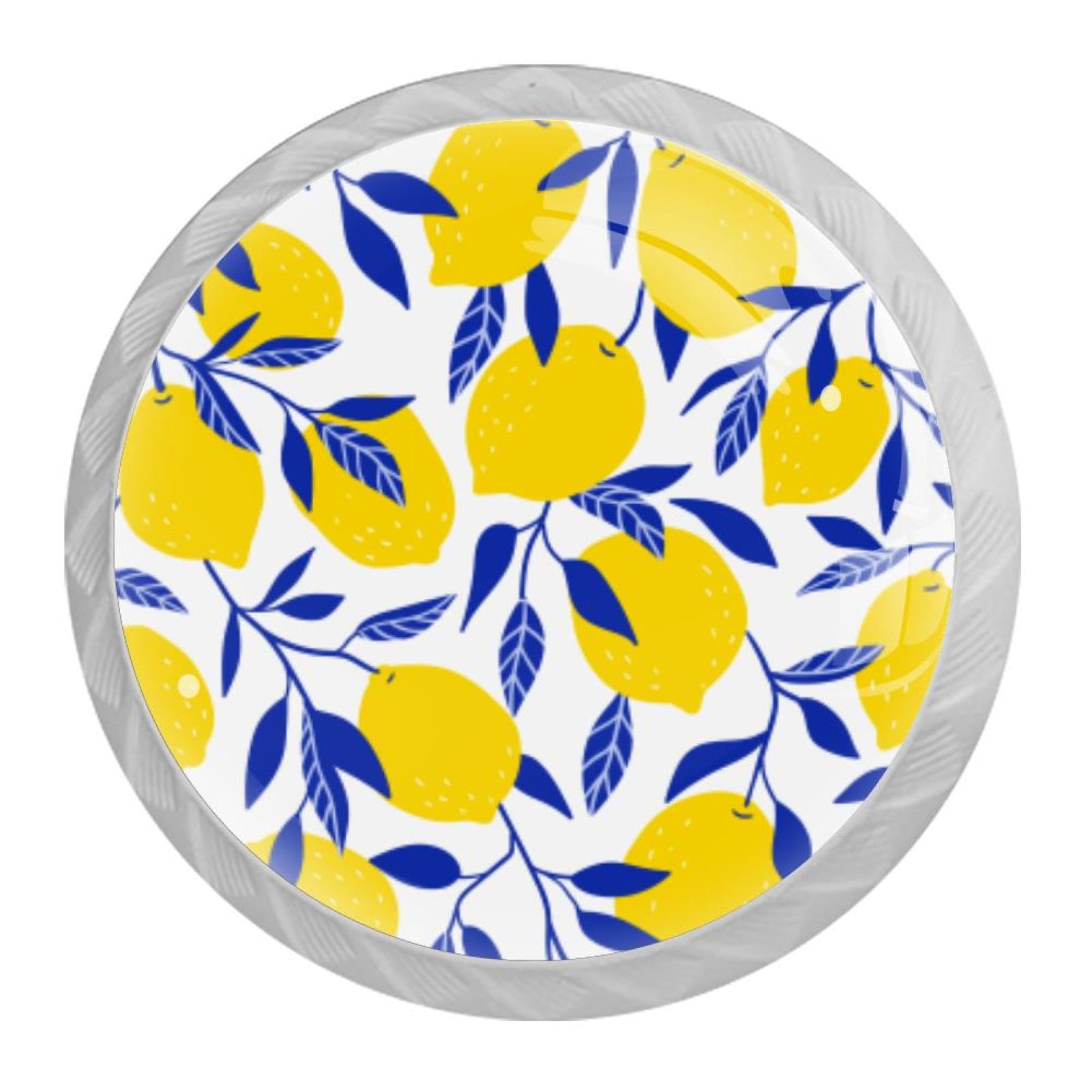 Tqmspg Multi10 4 Pieces Drawer Pulls Lemons Fruit Door Knobs Dresser Handles For Kitchen Wardrobe Cupboard Hardware Furniture