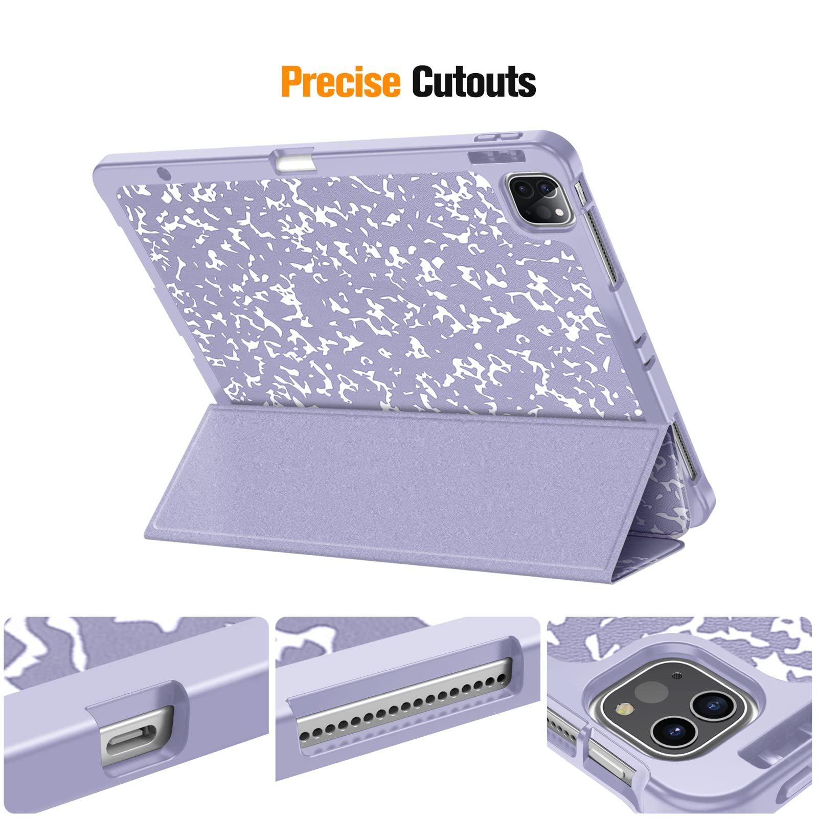 FINTIE Etui na iPada Pro 32.8 cm 5. generacji 2021, [wbudowany uchwyt na ołówki] smukłe, miękkie etui z TPU z automatycznym budzeniem/uśpieniem, pasuje również do iPada Pro 32.9'' 2020 4. i 2018 3