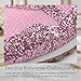 ZPLMIDE Sparkly Glitter Sneakers for Women Casual Fashion, Breathable Lightweight Lace Up Sport Shoes, Rhinestone Tennis Shoes (Pink,7)