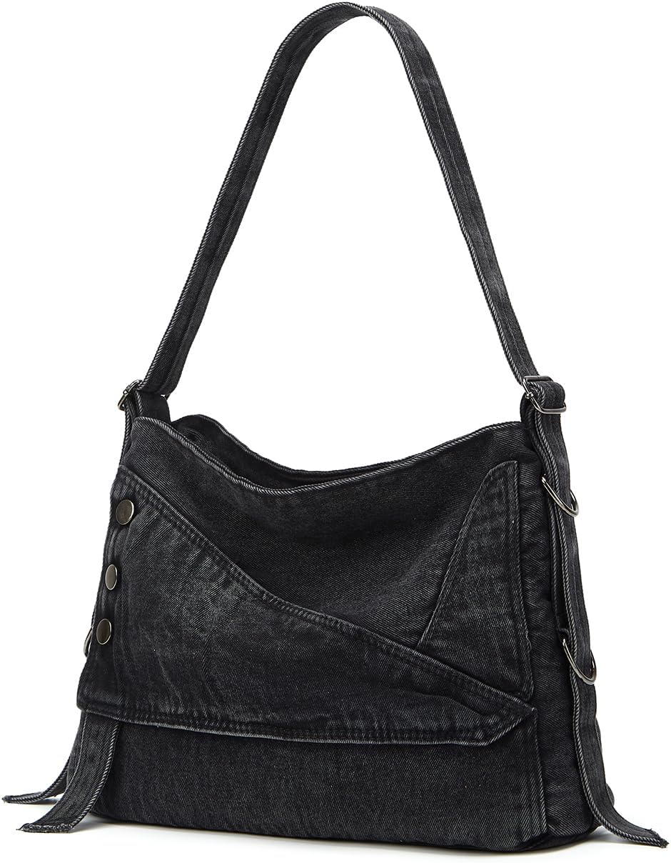 Large Capacity Denim Purses Retro Crossbody Bag Hobo Handbags Roomy Tote Bags 2026 - Image 4