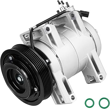 AC Compressor with A/C Clutch Fits for Nissan Rogue 2.5 2.5L 2008 2009 2010 2011 2012 2013, Rogue Select S 2.5L 2014-2015, Cabstar 2.5 2008-2009, CO 11200C, DKS17D Style, w/One Plug