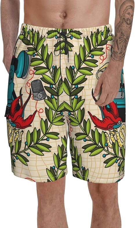 pattern swim trunks