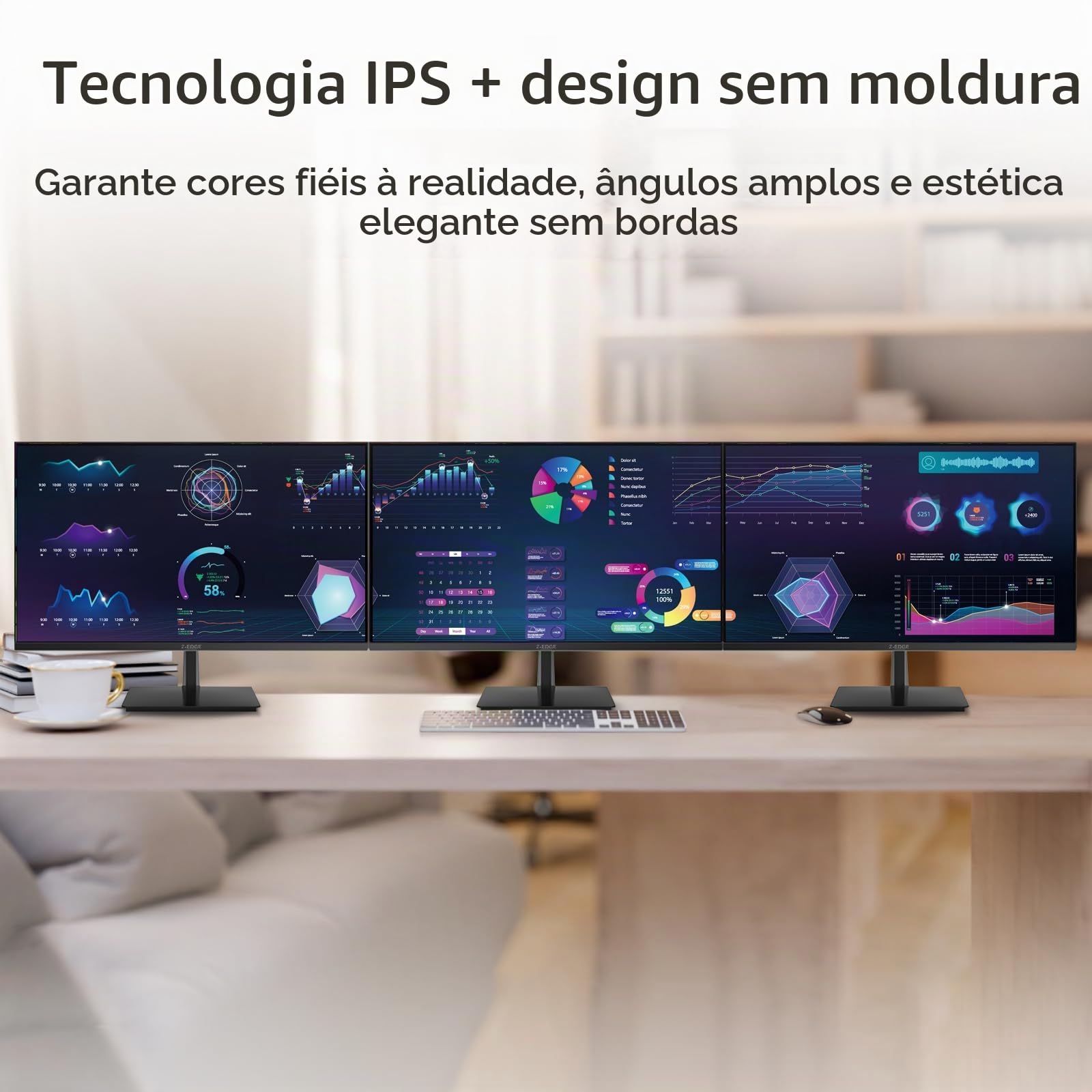 Monitor 4K, monitor Z-Edge IPS de 28 polegadas, monitor de
