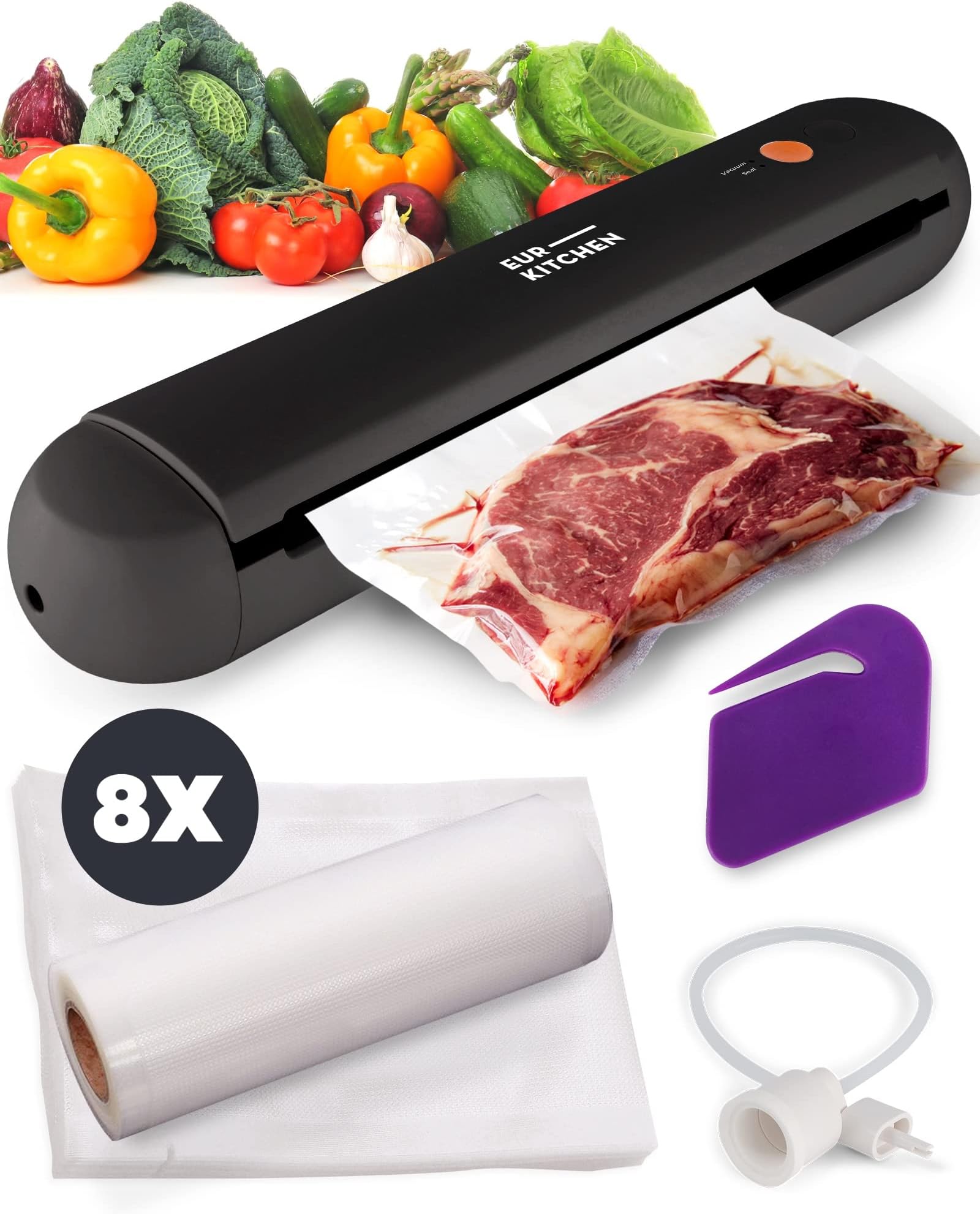 EurKitchen Pre-Seasoned Two-Sided Cast Iron Pizza Stone, Griddle and Grill Pan w/Reinforced Handles - 13.5-inch - Perfect for Use on a Stovetop, BBQ, or