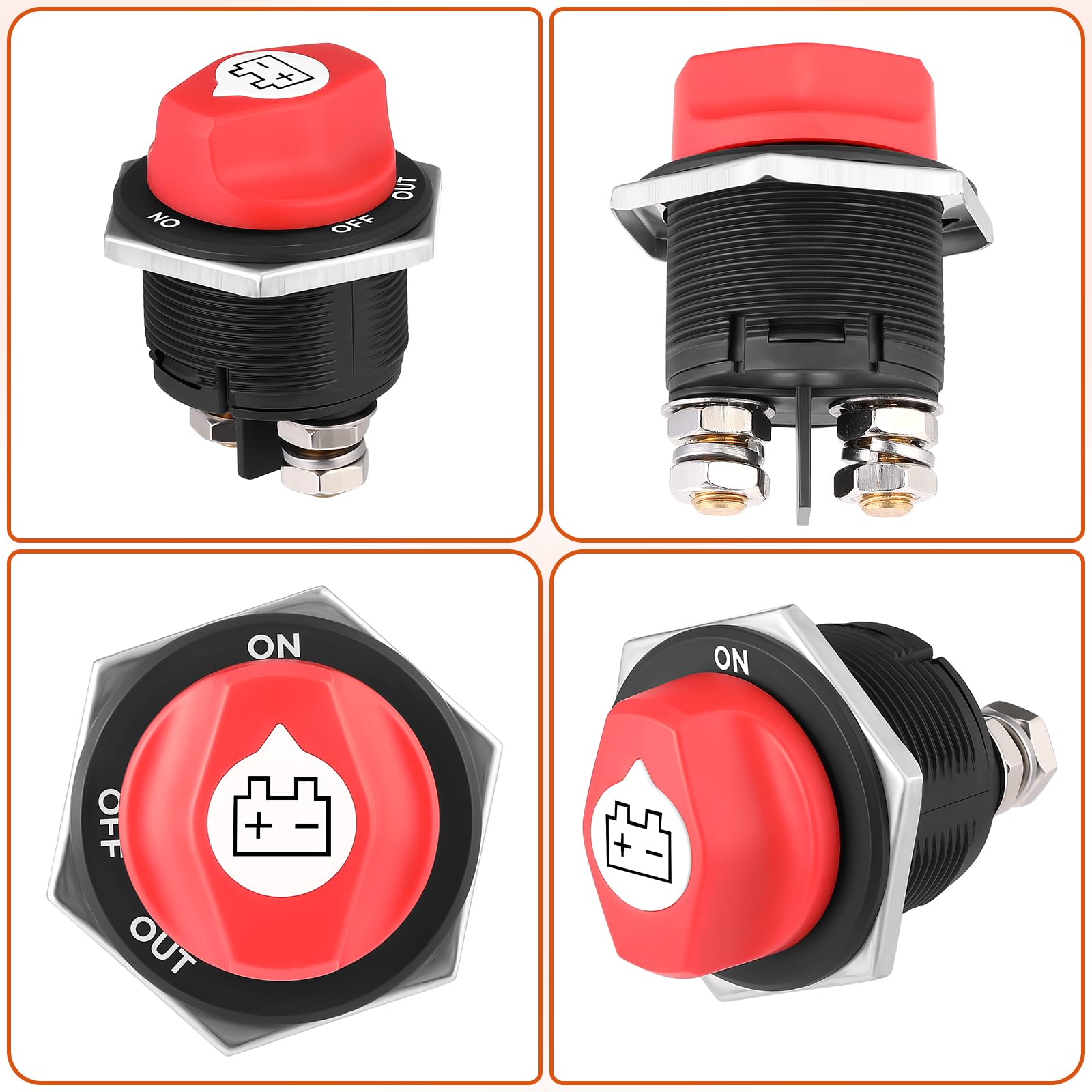 Rv Boat Battery Switch 200A Battery Disconnect Switch - 12V-32V