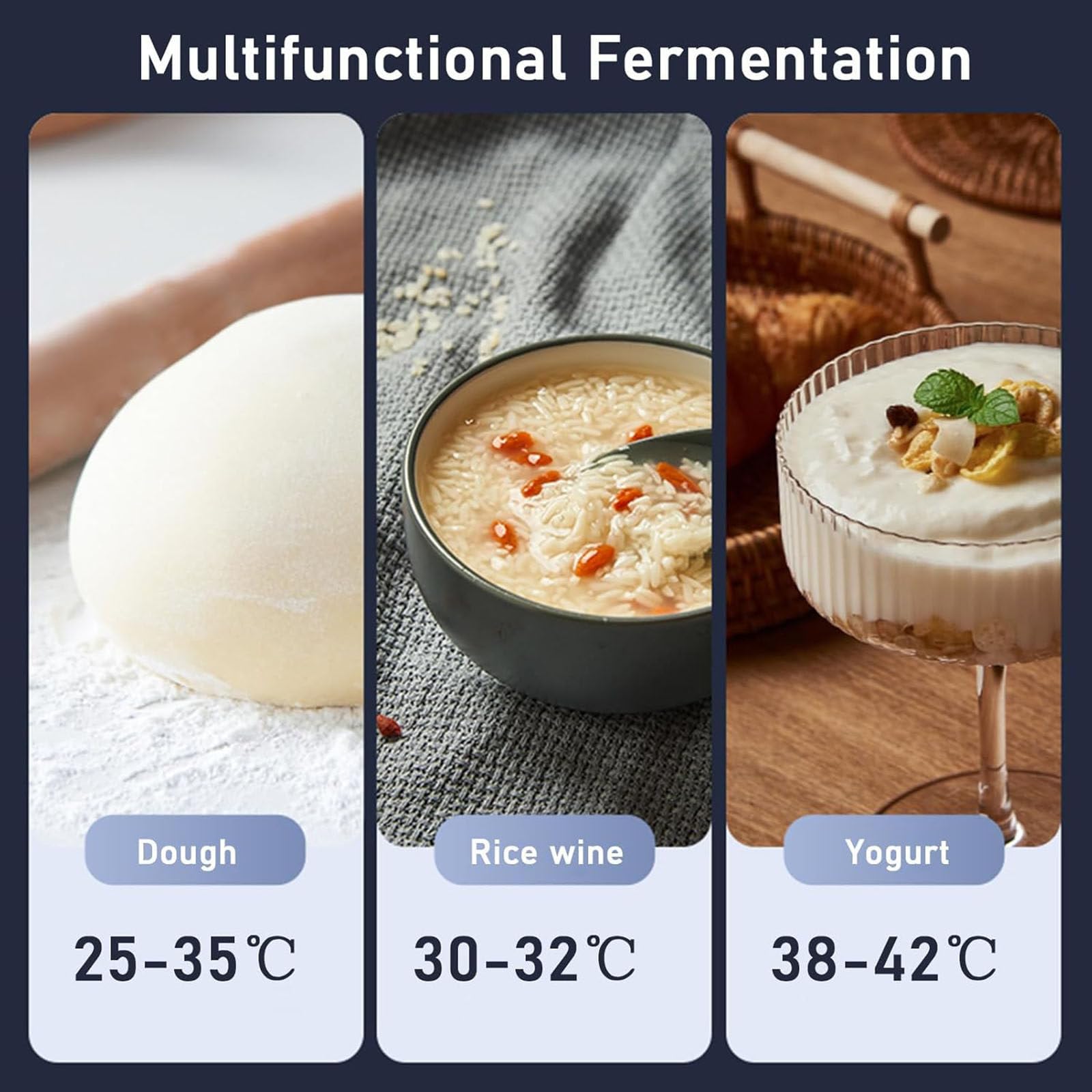 Macchina per Lievitare Pasta,Macchina per la fermentazione del Pane | con temperatura regolabile da 20~45°C e tempistica 24 ore,per cuocere il pane, yogurt, natto e sapone fatto a mano