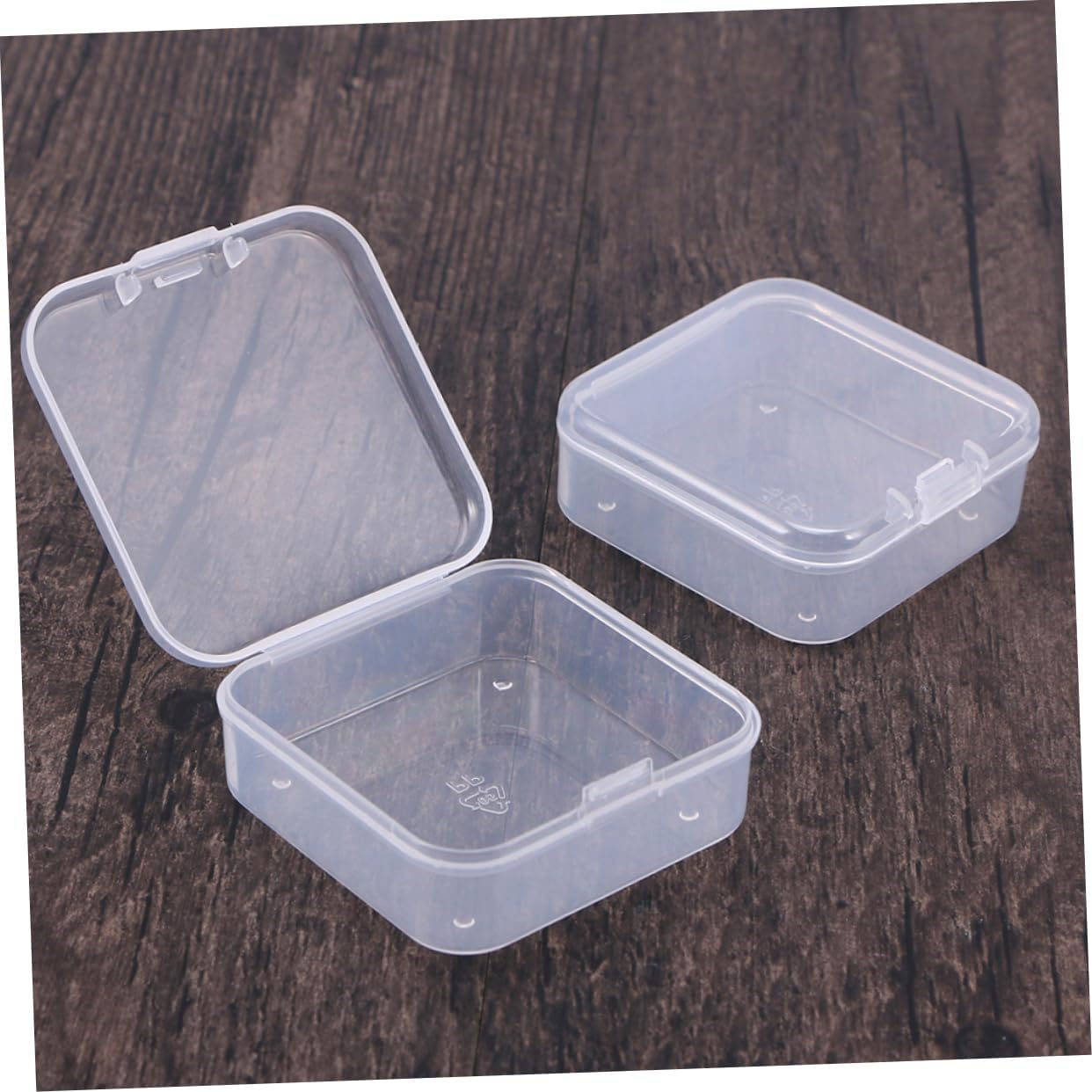 FOMIYES 50pcs Storage Box with Lid Transparent Bead Organizer for Crafts Cosmetics Jewelry and Items Compact Containers