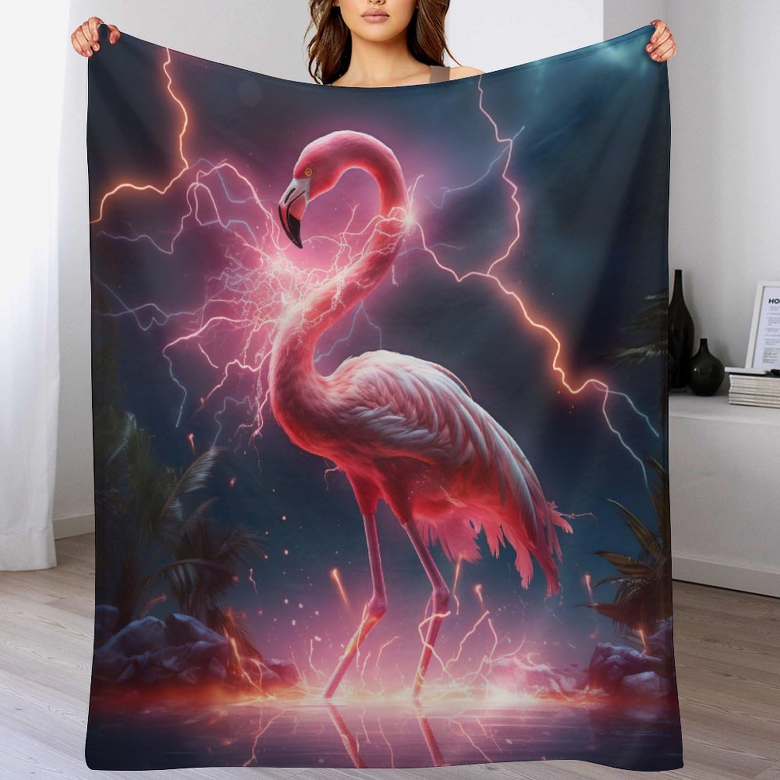 Couverture flamant rose pour enfants et adultes, plaid canapé idéal voyage
