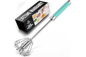 Zulay Push Whisk for Cooking - Aqua Sky