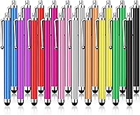 20 Pack Universal Stylus Pens for iPad iPhone Android Touchscreens - Precision Tip, High Sensitivity, 10 Colors for Writing Drawing