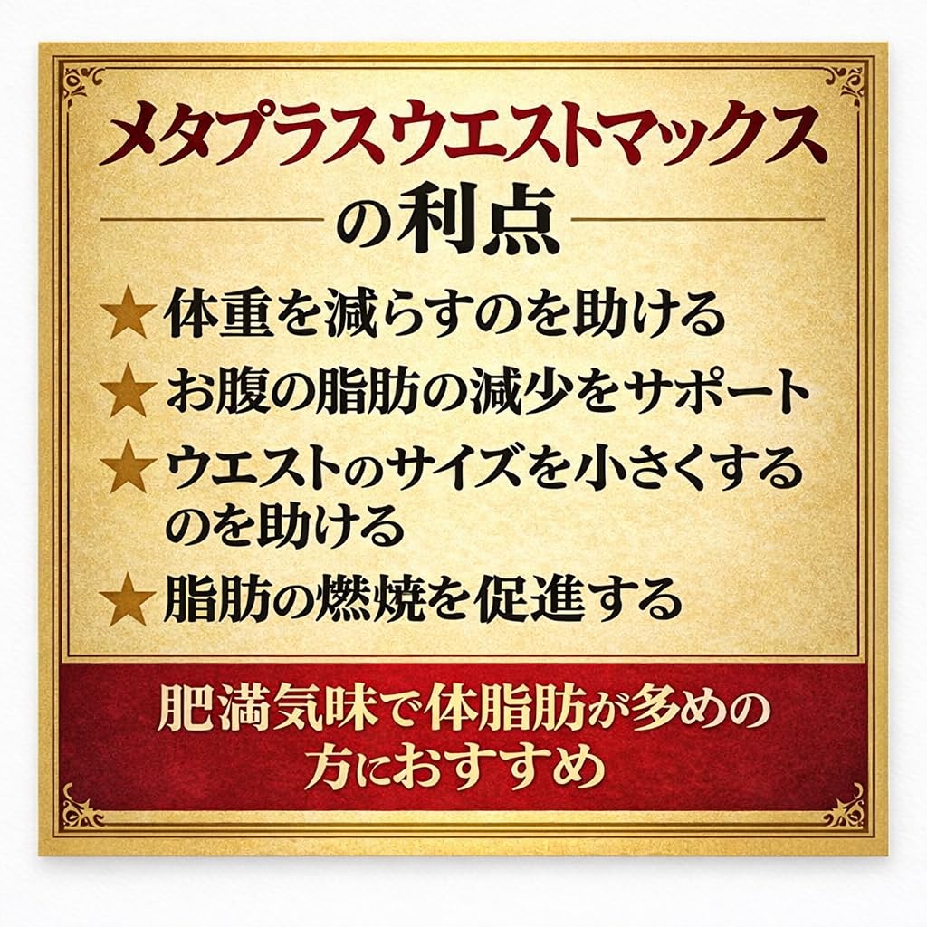 Amazon | メタプラス ウエスト マックス 31日分（93粒×2）機能性表示