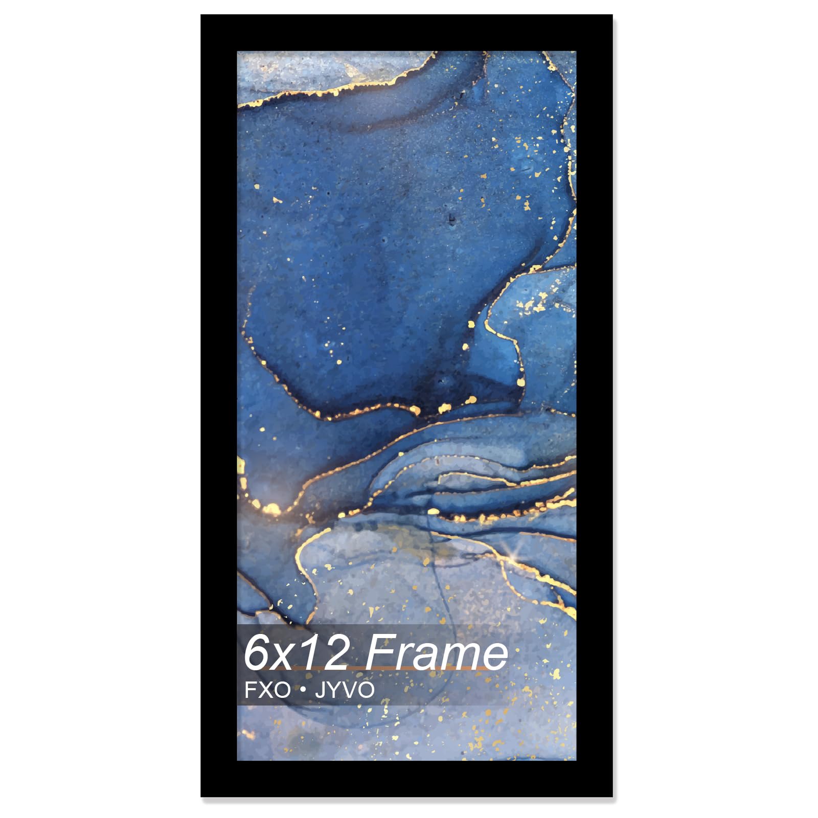 Fxojyvo Bilderrahmen, 15,2 x 30,5 cm, schwarzer Rahmen für 15,2 x 30,5 cm