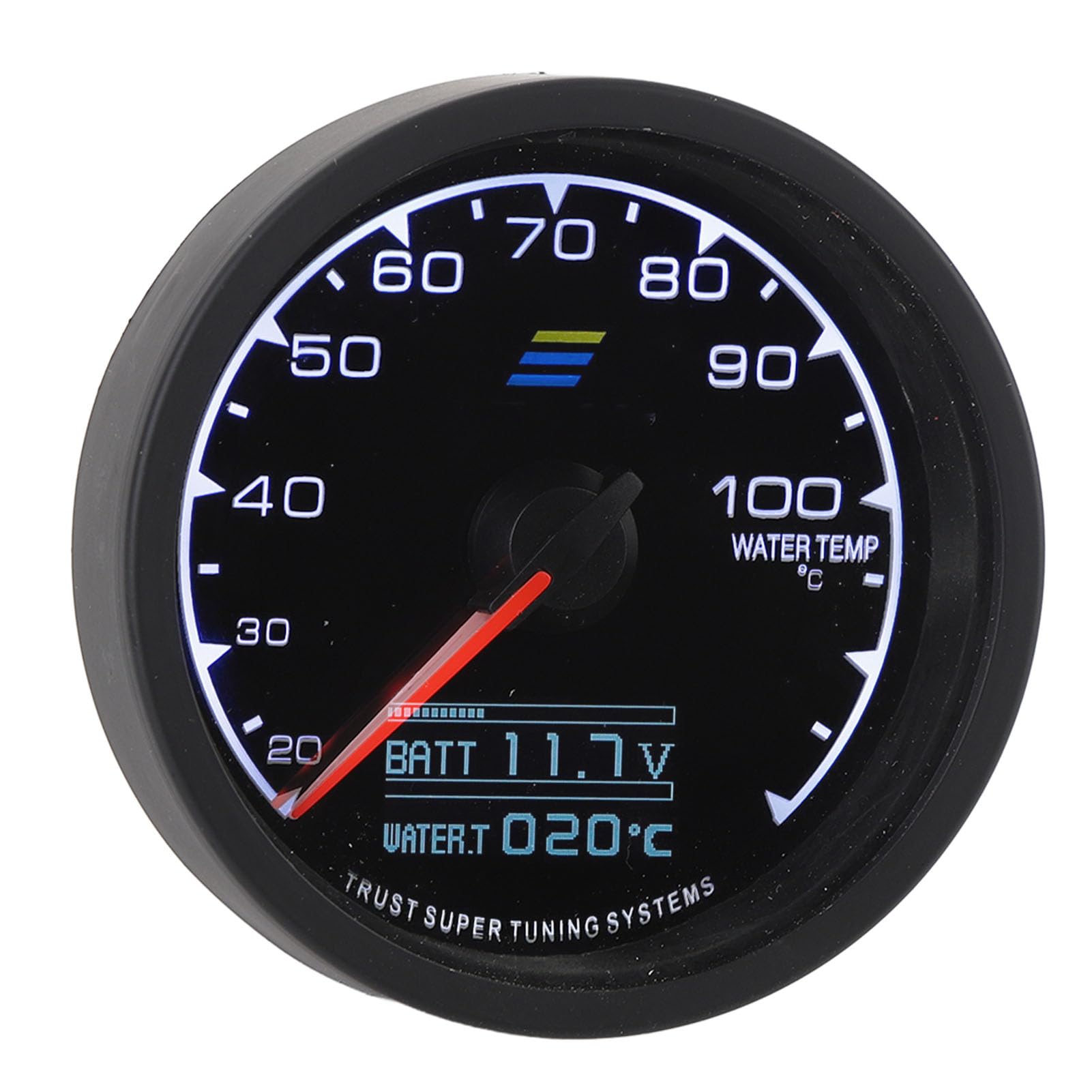 Misuratore di temperatura dell'acqua per auto da 68 mm DC 10-15 V indicatore digitale della temperatura dell'acqua termometro per veicolo
