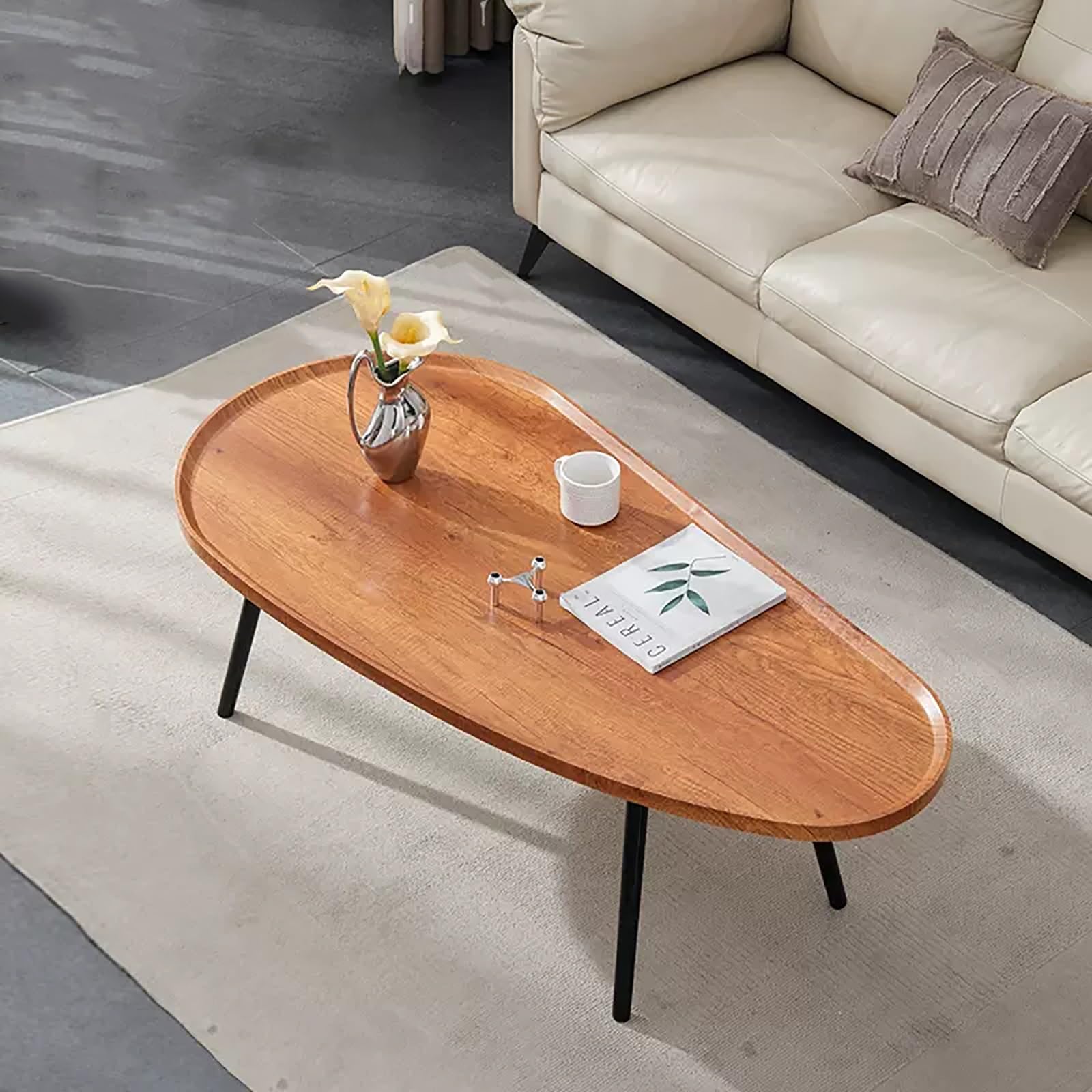 Amazon.com: SBCWH Wooden Irregular Coffee Tables for Living Room