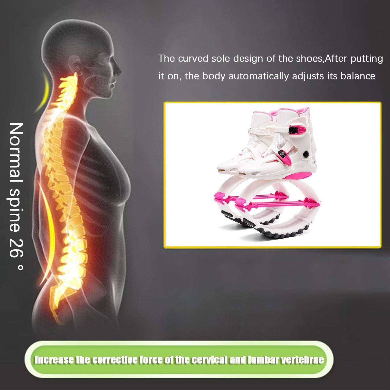 Sprungschuhe Fitness-Moonboots für Damen, Anti-Schwerkraft-Laufstiefel, Tragkraft 55-90 kg