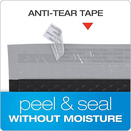 Miniatura 4 de Quality Park Sobres de burbujas, sobres de envío de 8.25 x 11 pulgadas, sobres acolchados de poliéster negro resistentes al agua, cierre Redi-Strip