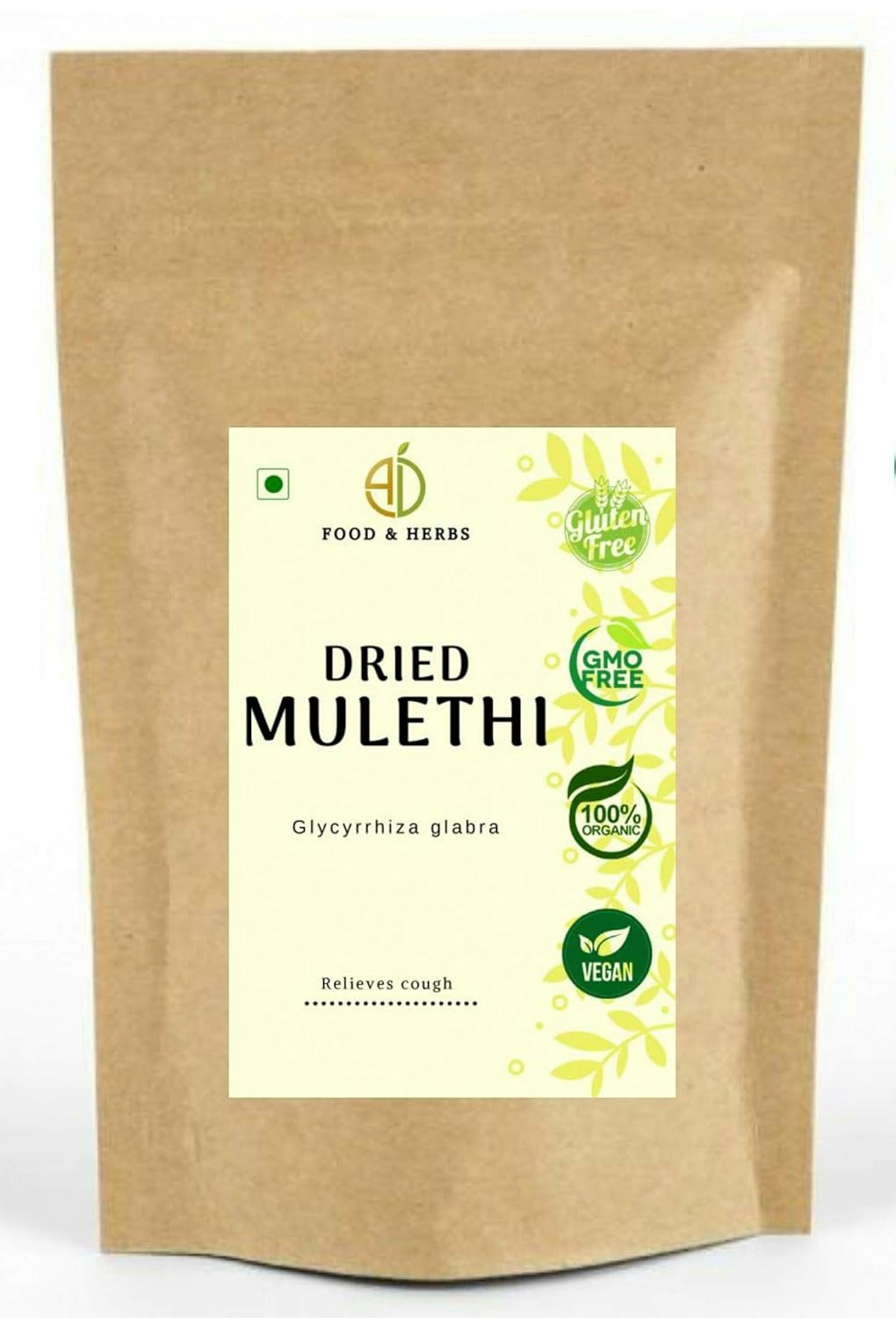 A D Food & Herbs Organic Mulethi Licorice Yashtimadhu Glycyrrhiza