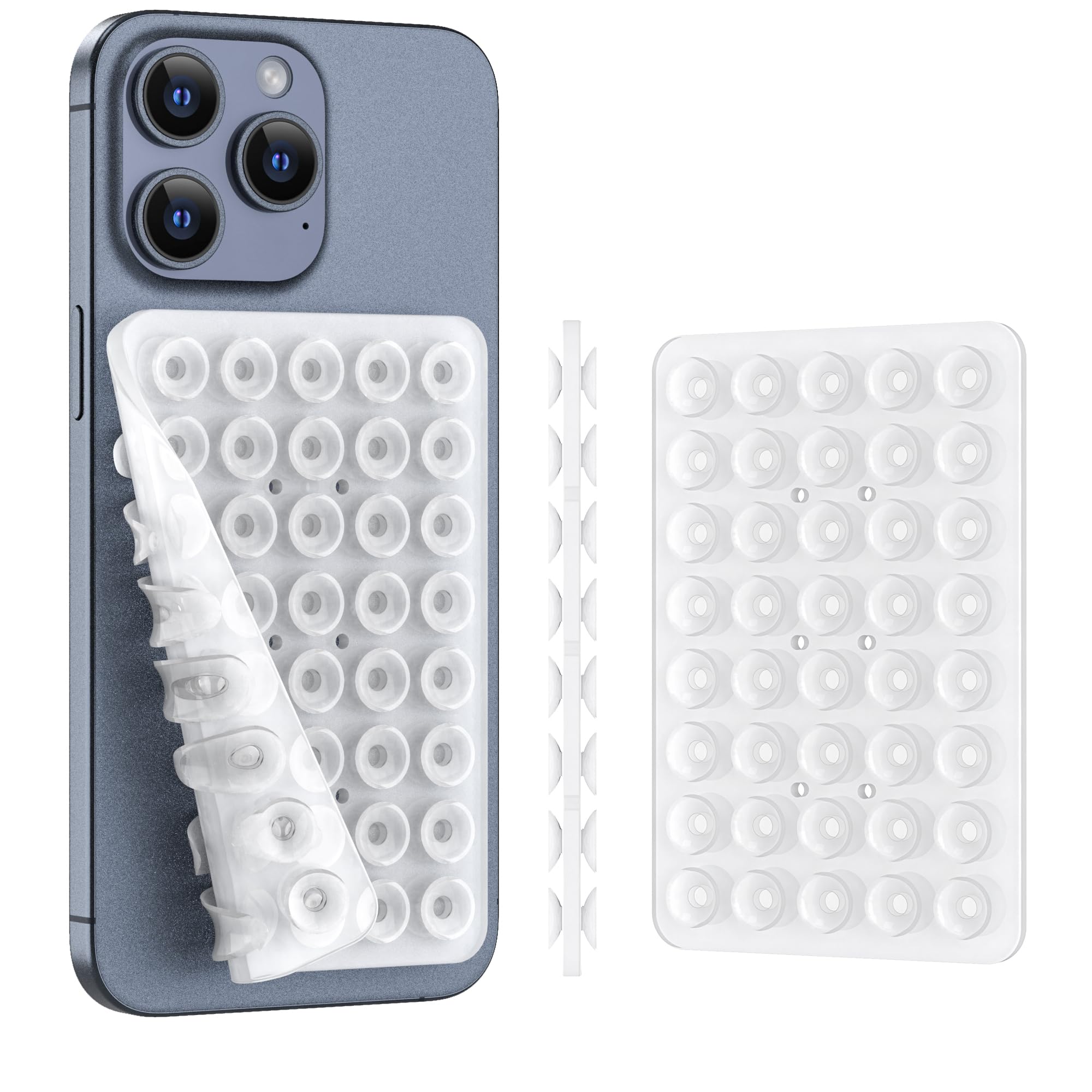 silicone suction phone case mount (transparent, 1pcs)