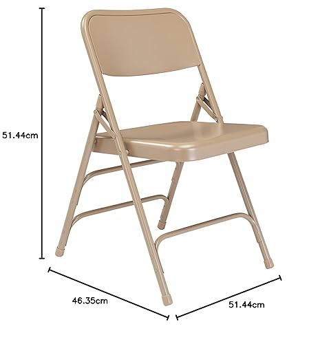 Miniatura 17 de National Public Seating - Sillas plegables portátiles de acero de la serie 300, sillas plegables de alta resistencia para interiores y exteriores,