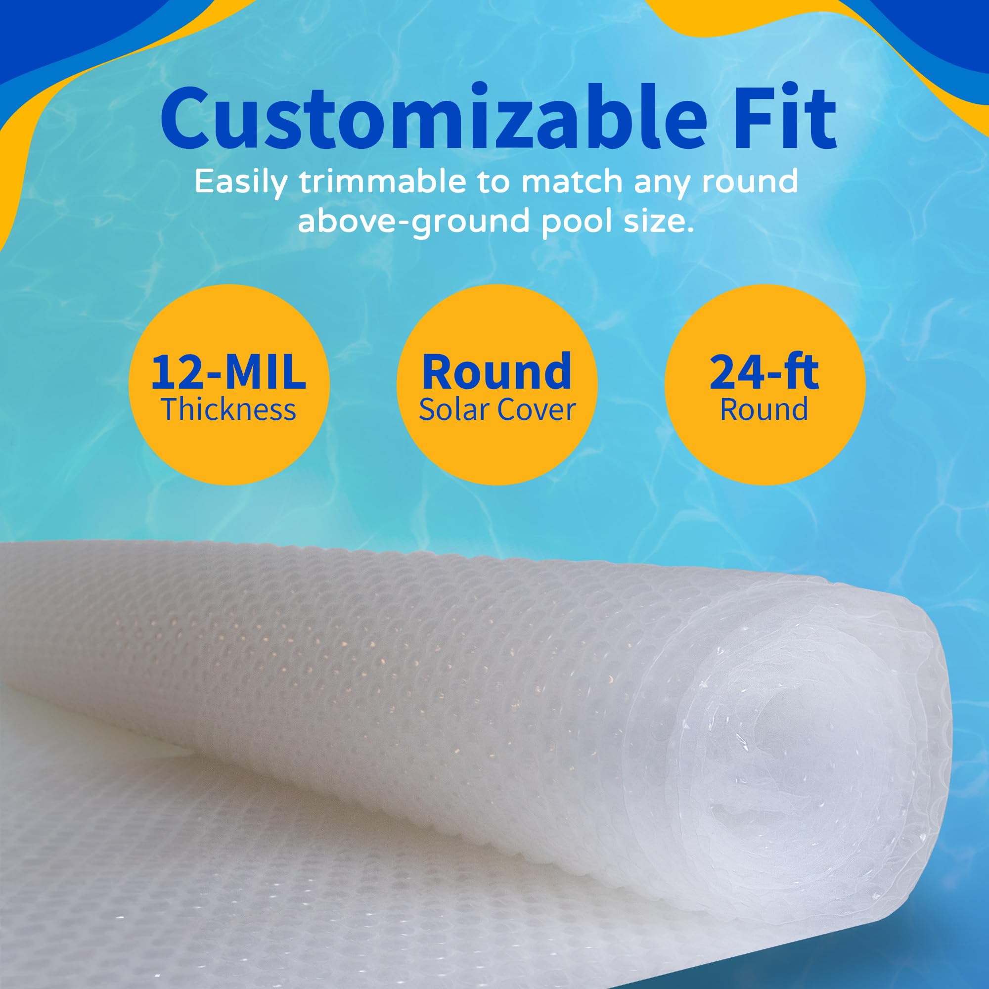 24 Ft Round Solar Pool Covernull