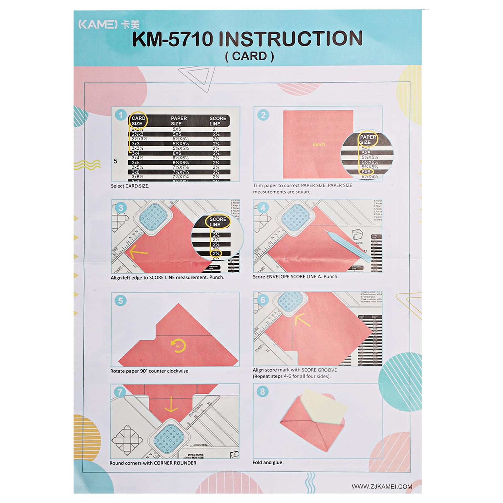 PATIKIL Perforatrice per buste, 4 in 1, rotonda, in plastica, per creare biglietti regalo, per fai da te, scrapbooking, fiocchi, bianco
