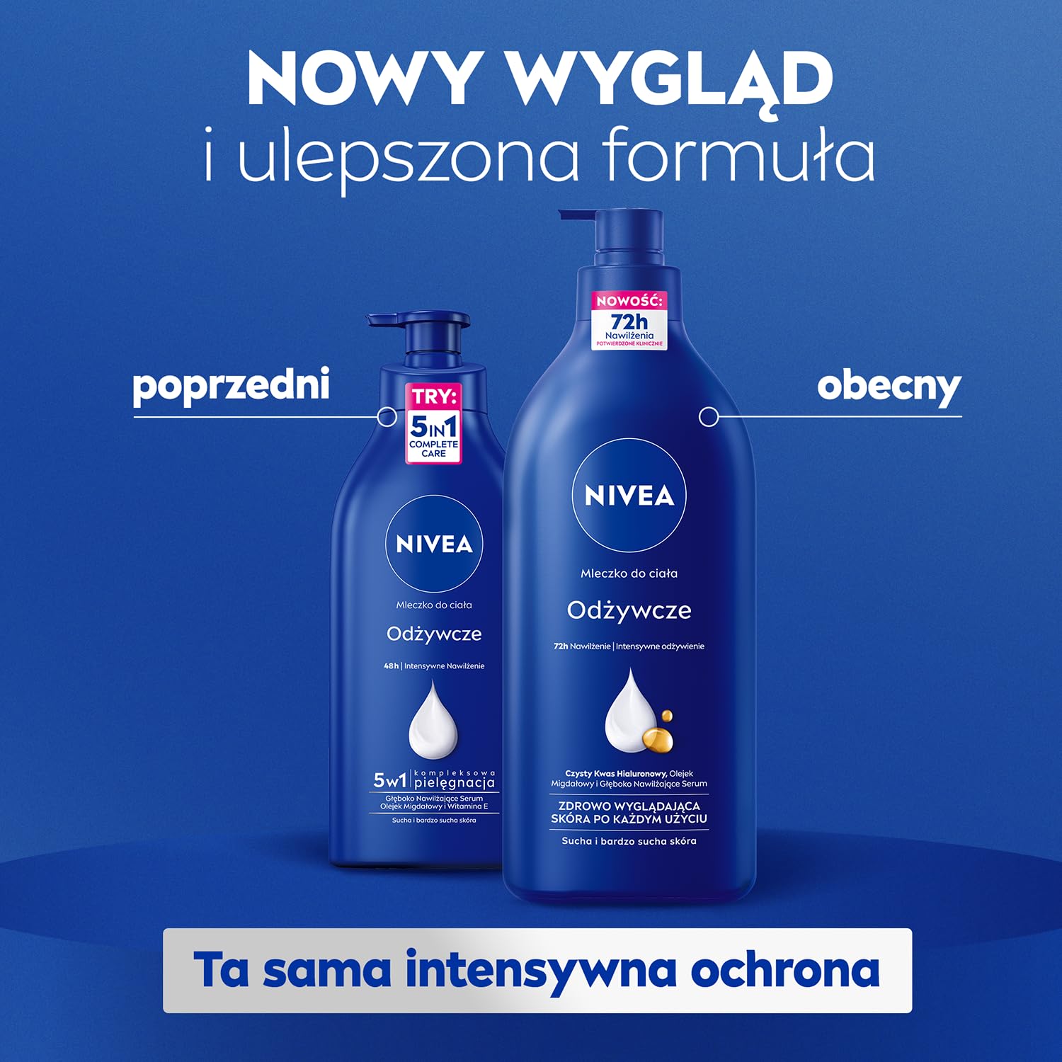 NIVEA Odżywcze mleczko do ciała z pompką z naturalnym olejkiem migdałowym i kwasem hialuronowym 625 ml