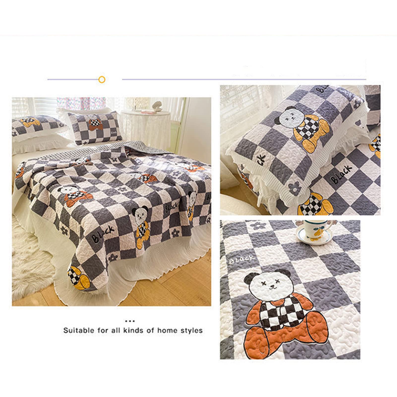 Amazon.co.jp: シングルベッドカバー キルティング アメリカン