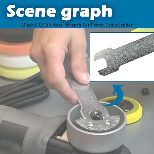 Miniatura 5 de 692900 Llave metálica para lijadora de cable Porter, pulidora 7335 7336 (2)