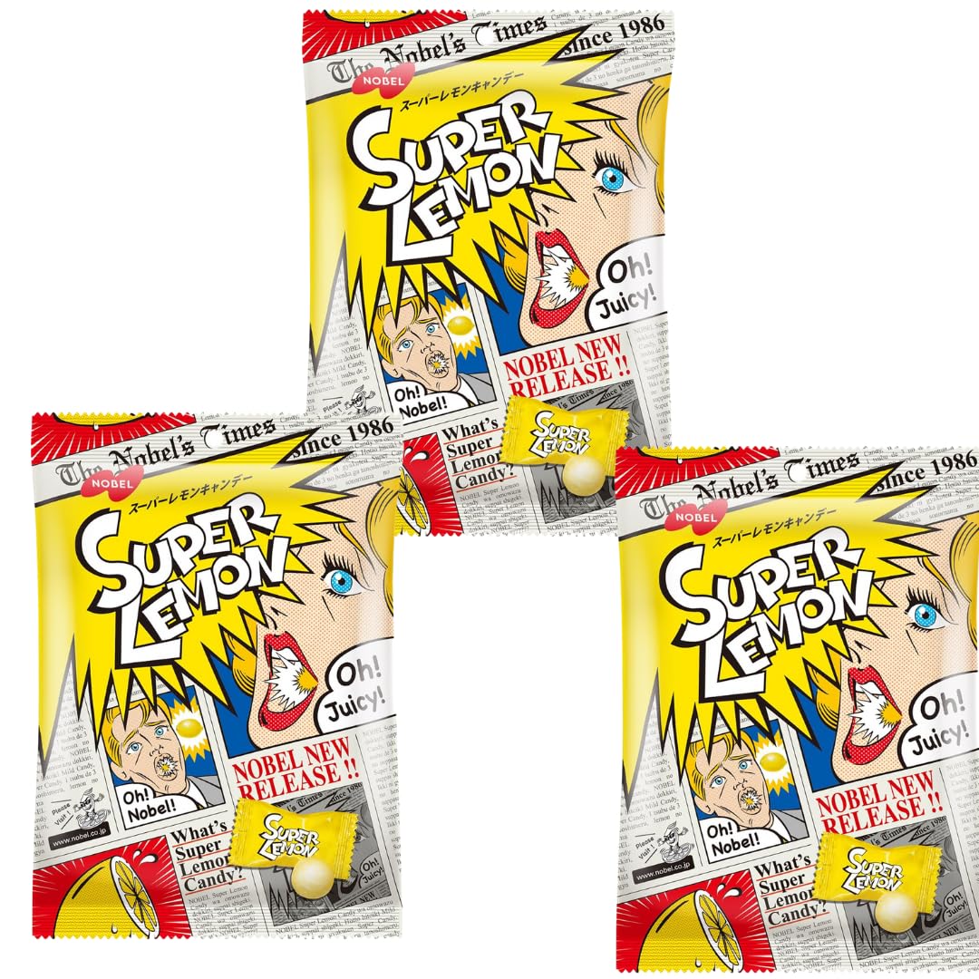 Amazon.co.jp: 【3個セット】スーパーレモンキャンデー 88g まとめ買い