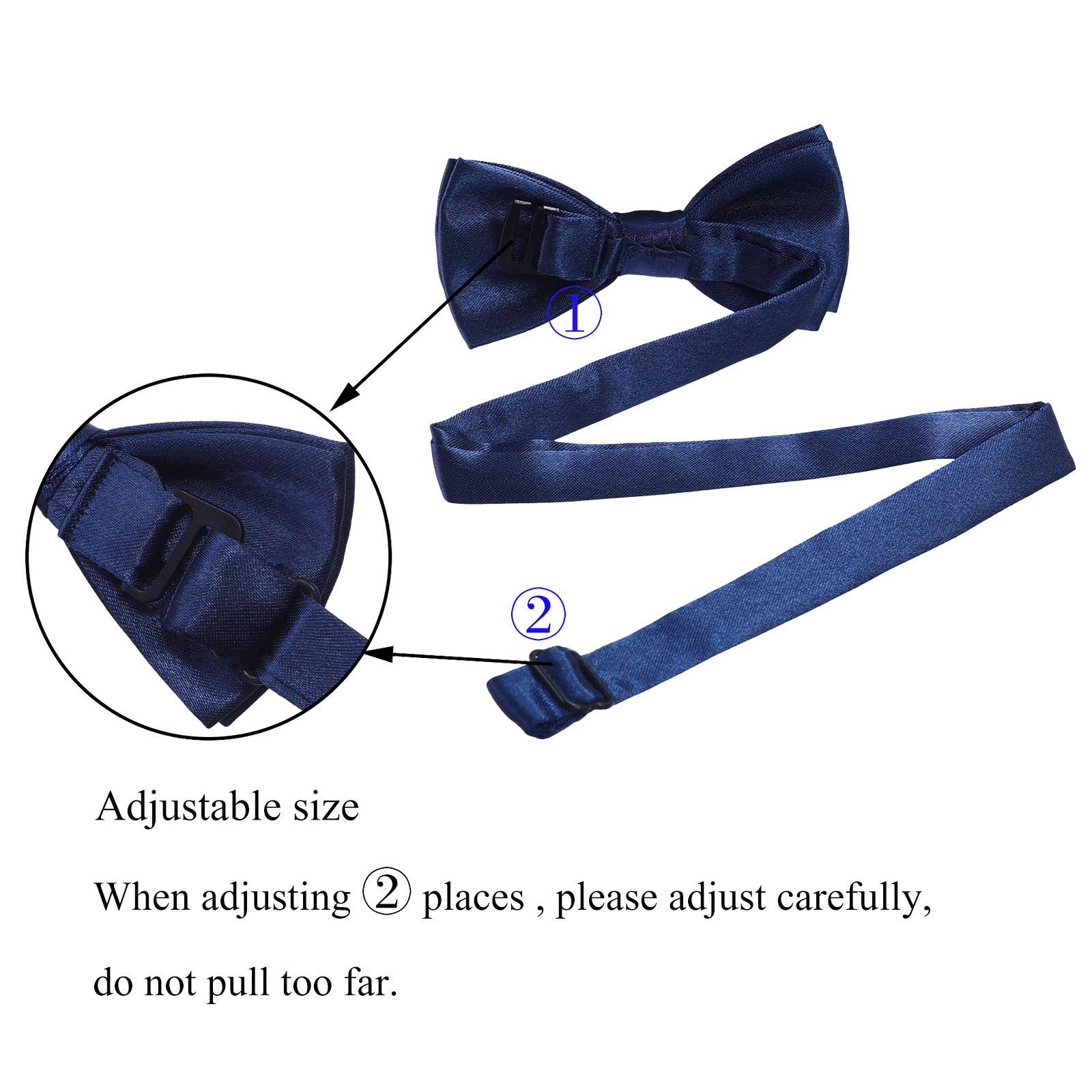 Kids Suspender Bow Tie Sets - Adjustable Braces With Bowtie Gift Idea for Boys and Girls by WELROG(Navy blue) 4