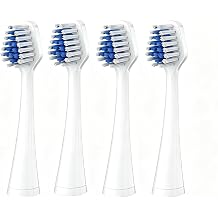 Replacement Toothbrush Heads Compatible with Waterpik Complete Care 5.0/9.0 CC-01/WP-861, STRB-8WW White, 4 Count