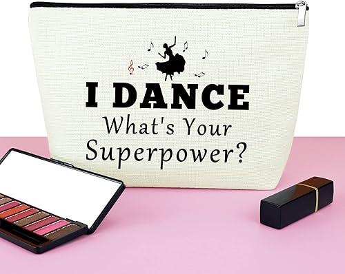 Miniatura 6 de Mxrymvu Bolsa de maquillaje para amantes de la danza, regalos para niñas, Bailo Cuál es tu superpoder