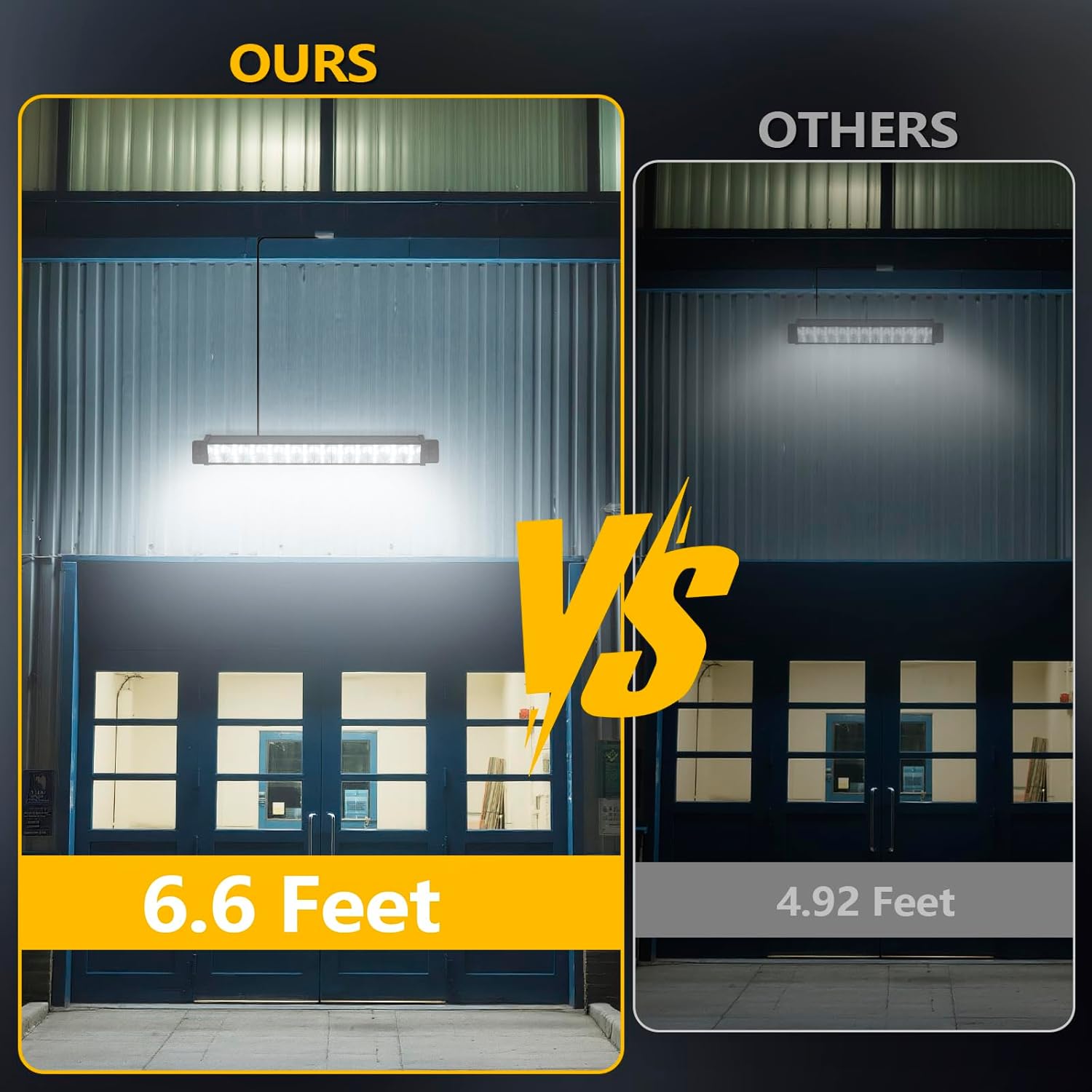 4 Pack 24W LED Shop Light, Plug in Garage Light with 6.5FT Cord and On/Off Switch, 6000K 5400LM Work Shop Lighting for Garage Workshop Warehouse Factory Yard