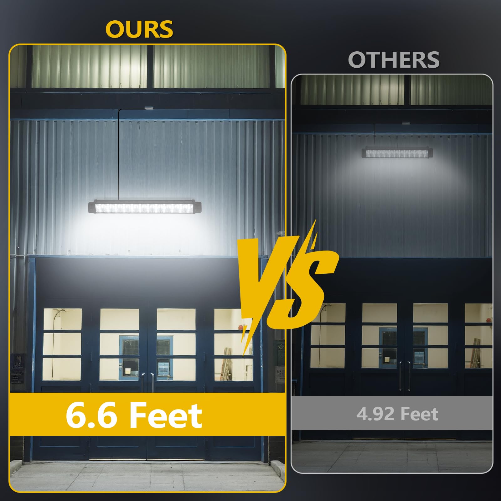 2 Pack 24W LED Shop Light Plug in Garage Light with 6 5FT Cord and On Off Switch — view 4