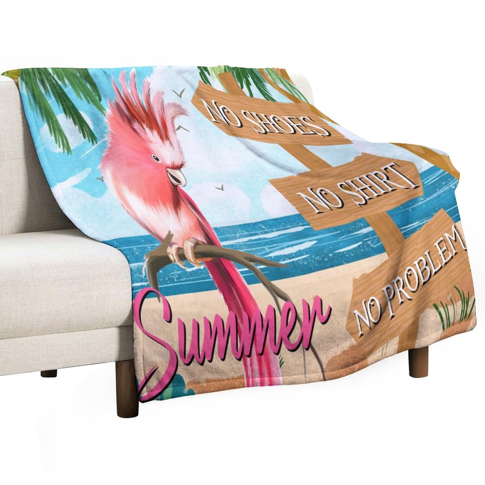 Couverture mer respirante perroquet pour camping, voyage et pique-nique
