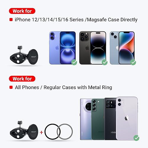 Miniatura 8 de Soporte magnético para teléfono para gimnasio accesorios de manillar de equipo de fitness, cinta de correr, bicicleta giratoria, cochecito, carrito,